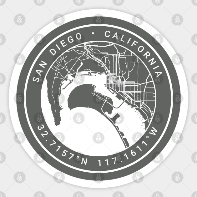 San Diego Map Sticker by Ryan-Cox